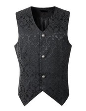 New Brocade Men's Vest Waistcoat Gothic Steampunk Victorian/Western-Reenactment