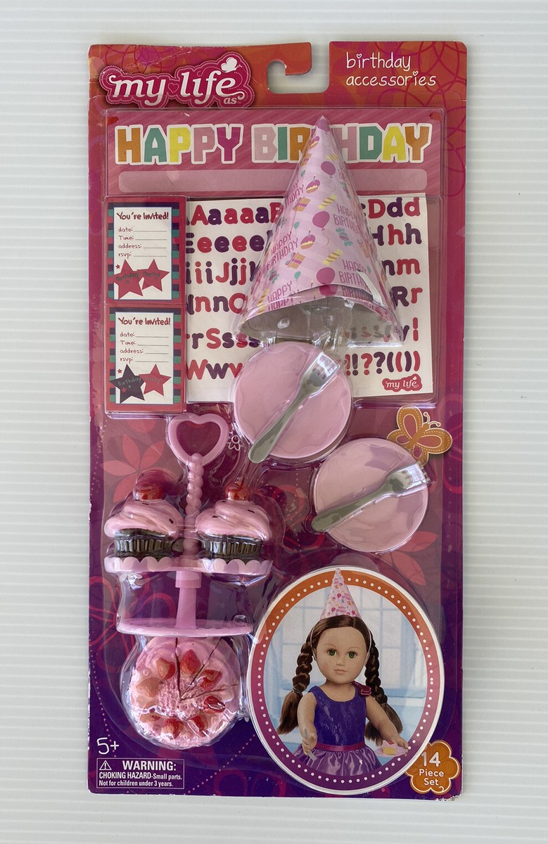 NEW My Life BIRTHDAY Accessories Play Set 18