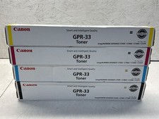 4 GENUINE CANON GPR-33 BLACK CYAN YELLOW MAGENTA TONER CARTRIDGES NEW IN BOX