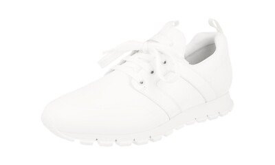 PRADA Light Neoprene Prax01 Sneakers - Solid White - NEW -  US 8.5 EU 41,5