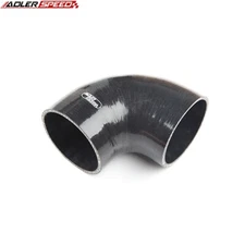 ADLERSPEED 4" inch ID 90 Degree Silicone Coupler Hose Turbo Joint Pipe Black