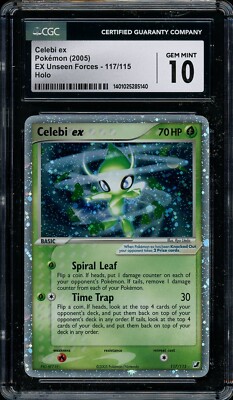 2005 Pokemon EX Unseen Forces #117 Celebi EX Holo Rare CGC 10 GEM