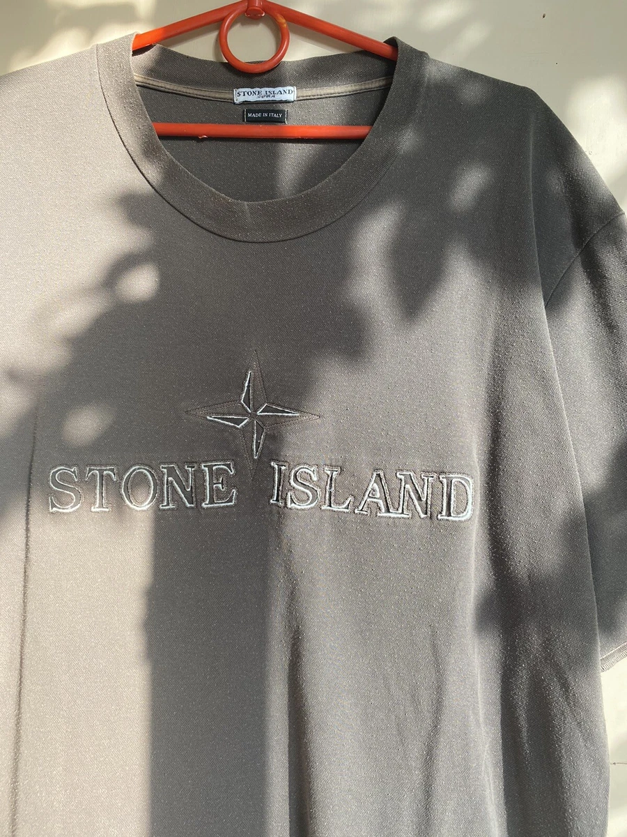 Stone island vintage t shirt size m rare big front logo