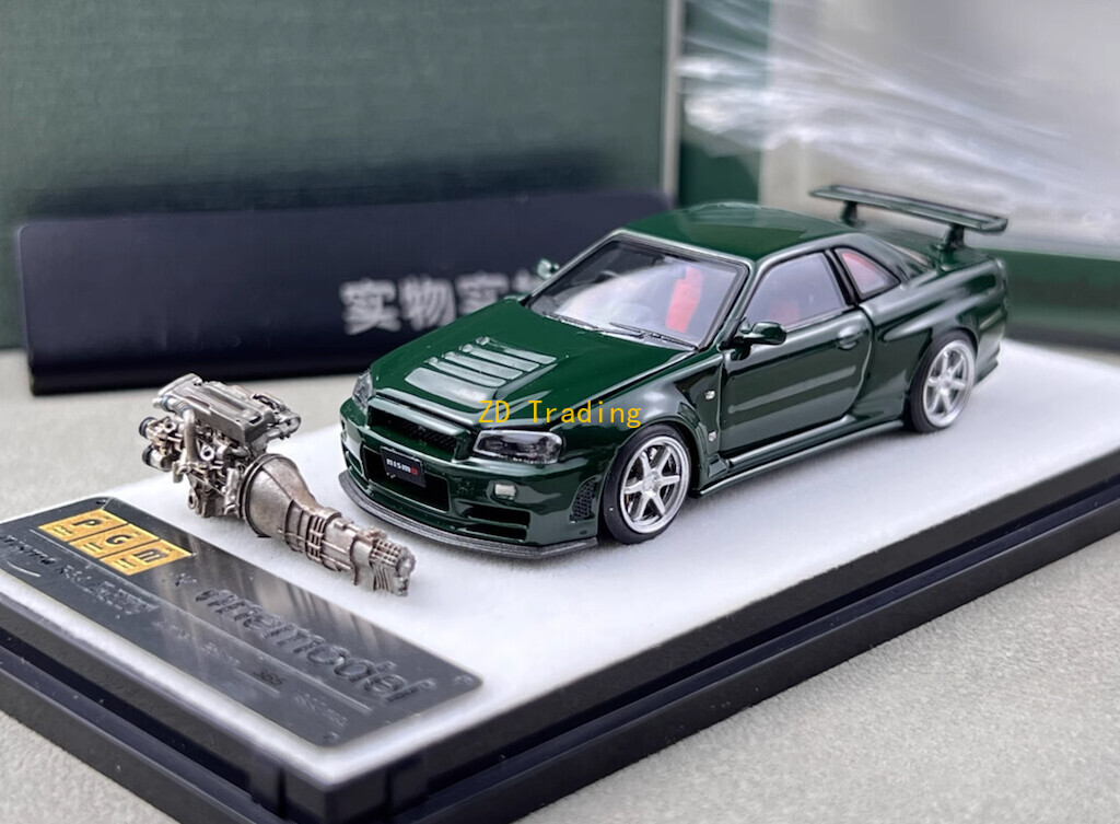 1/64 PGM Nissan 日産 GTR R34 Z Tune 緑　全開閉 Amazon | PGM 1/64 Nismo R34 GT-R Z-tune Jade Green With