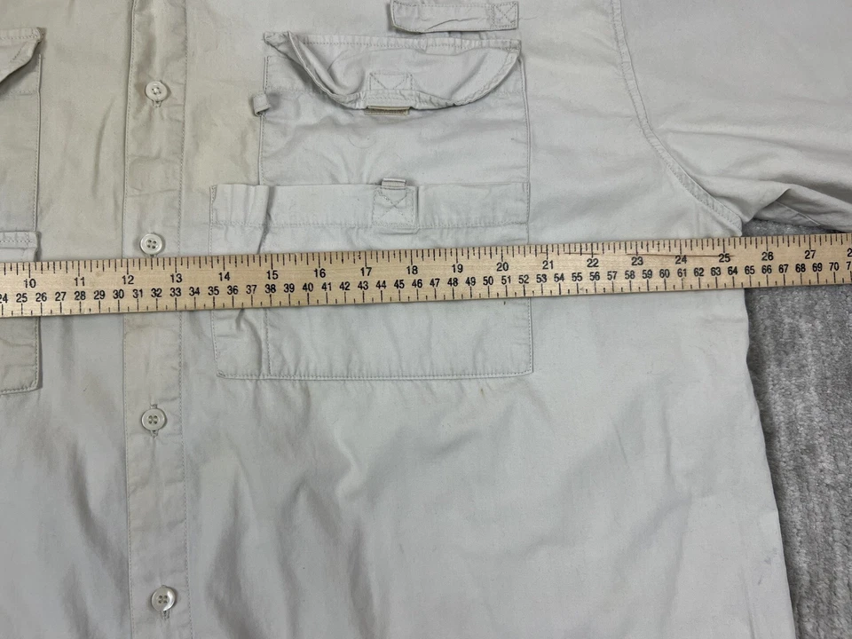 Michael Austin Shirt Men 2XL Beige Rugged Wear Fishing Short Sleeve Vented Back - Image 4 of 4