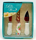 Pioneer Woman 3 Piece Cheese Knife Serving Set BLOOMING BOUQUET New - Gift Boxed
