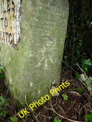 Foto 6x4 OS Benchmark - Backwell Meilenstein Flachs Bourton A leicht hart - c2015