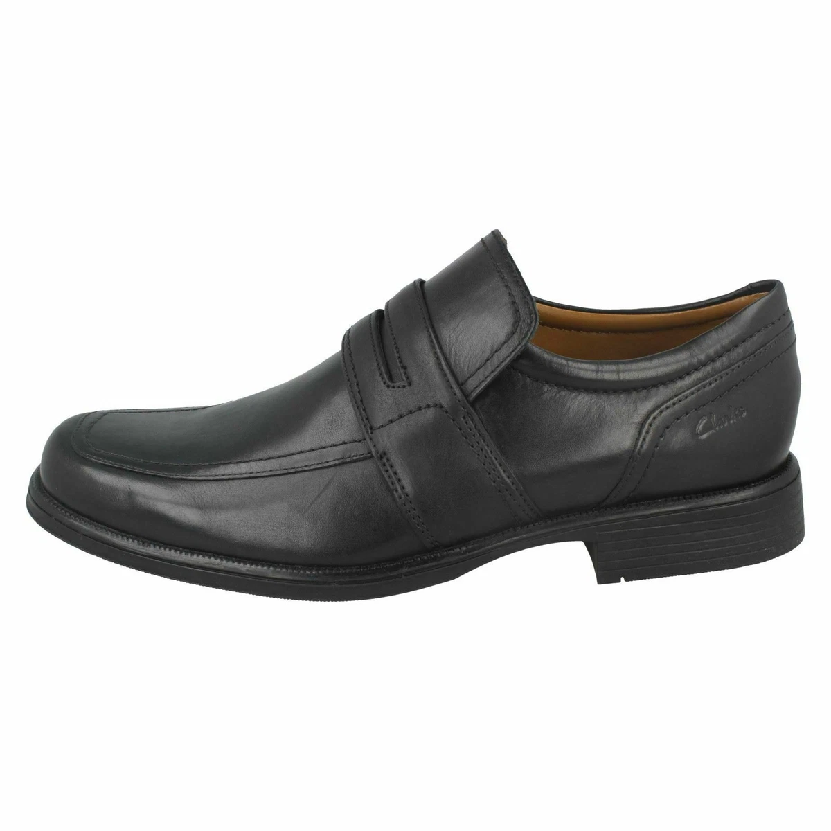 Mens Clarks Huckley Work Casual Formal Slip On Leather Shoes Sizes 7 to 11