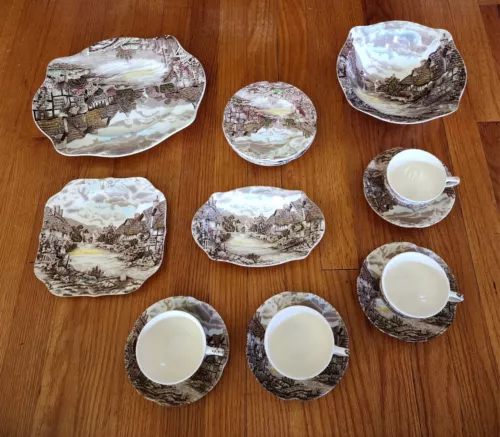 JOHNSON BROS. BROTHERS ~ OLDE ENGLISH COUNTRYSIDE DISHES ~ 17 PC.
