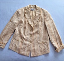 Luxus BIBA Designer Blazer Jacke Gr. L / beige