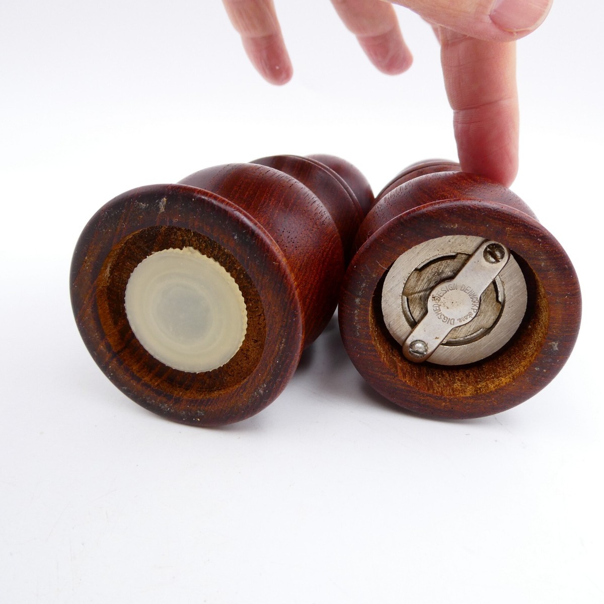 Digsmed Denmark Teak Wood Salt Shaker & Pepper Mill Danish Design 