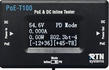 PoE-T100 Inline DC  PoE Tester Tool   Test 802.3af/at/bt, PoE , 4PPoE, Passi...