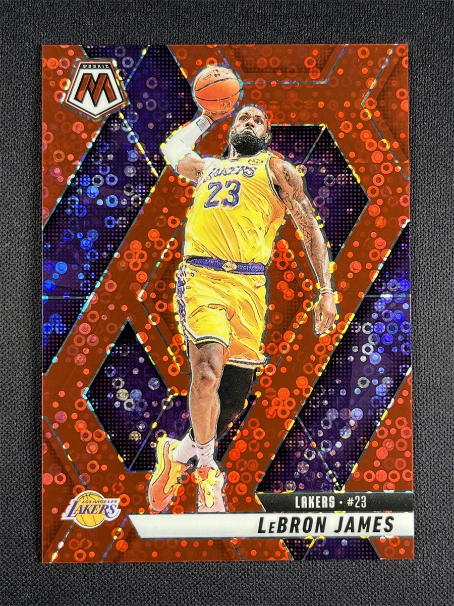2024-25 Panini Mosaic Fast Break LeBron James #180 Red Disco Prizm Lakers /99