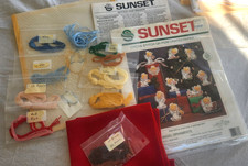 1991 Sunset Holly Angel Cross Stitch Christmas Ornament Kit #18318 Made in USA