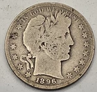 *KEY DATE * 1896-S Barber Silver Half Dollar  *KEY DATE*