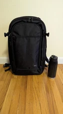 Amazon Basics Travel Backpack 40L Carry-On Black,Expandable, Laptop Compartment