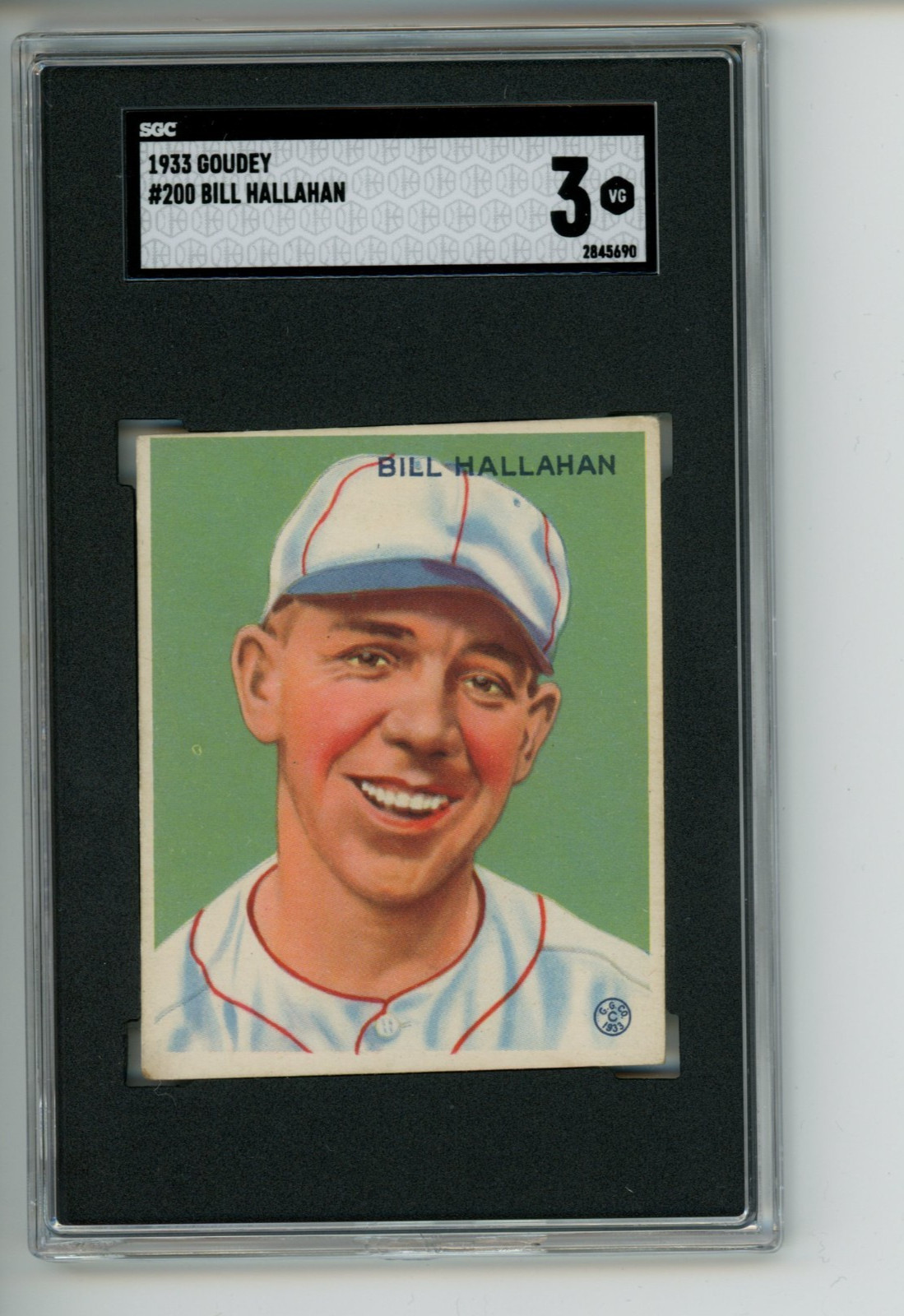 1933 Goudey Bill Hallahan #200 St Louis Cardinals SGC 3