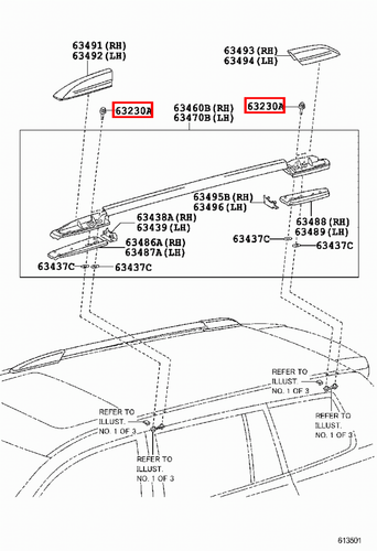 Genuine Prado GRJ150 GRJ125 GRJ121 GRJ120 GDJ155 GDJ151 Roof Rack Rail Bolt - Bild 19 von 20