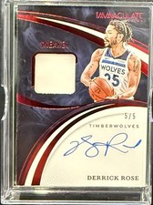 2024-25 Panini Immaculate Collection Derrick Rose Shoes Auto 5/5 SSP