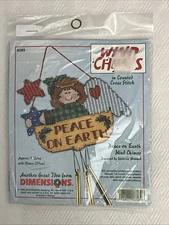 1998 Dimensions Windchimes In Counted Cross Stitch Angel Peace On Earth 8589