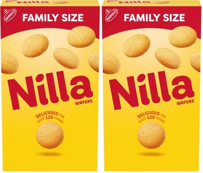 Nilla Wafers Cookies, Vanilla, 15 oz | Family Size (pack of 2)