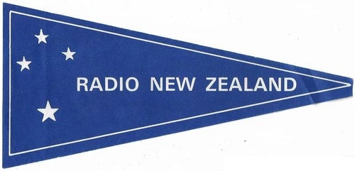 QSL pennant: Radio New Zealand, Wellington, New Zealand