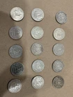 Lot of 15 Silver Washington Quarters 1932-1964 90% Silver