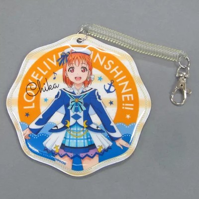 Love Live! Sunshine!! Chika Takami Vinyl Pass Case 5.5in Coil Reel Used