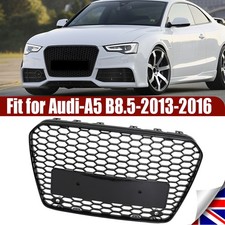 FOR AUDI A5 S5 8T 2012-2017 RS STYLE GLOSS BLACK FRONT HONEYCOMB GRILLE GRILL UK