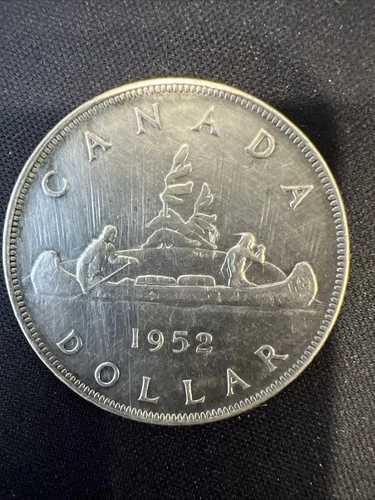 1952 Canadian Silver Dollar $1 Coin