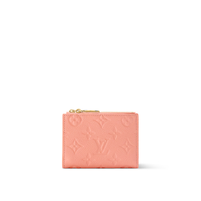 ✨️未使用保管品✨️ LOUISVUITTON マネークリップ ピンク レザー ロゴ NEW Louis Vuitton Portefeuille Lisa wallet Blue Peach Pink Women