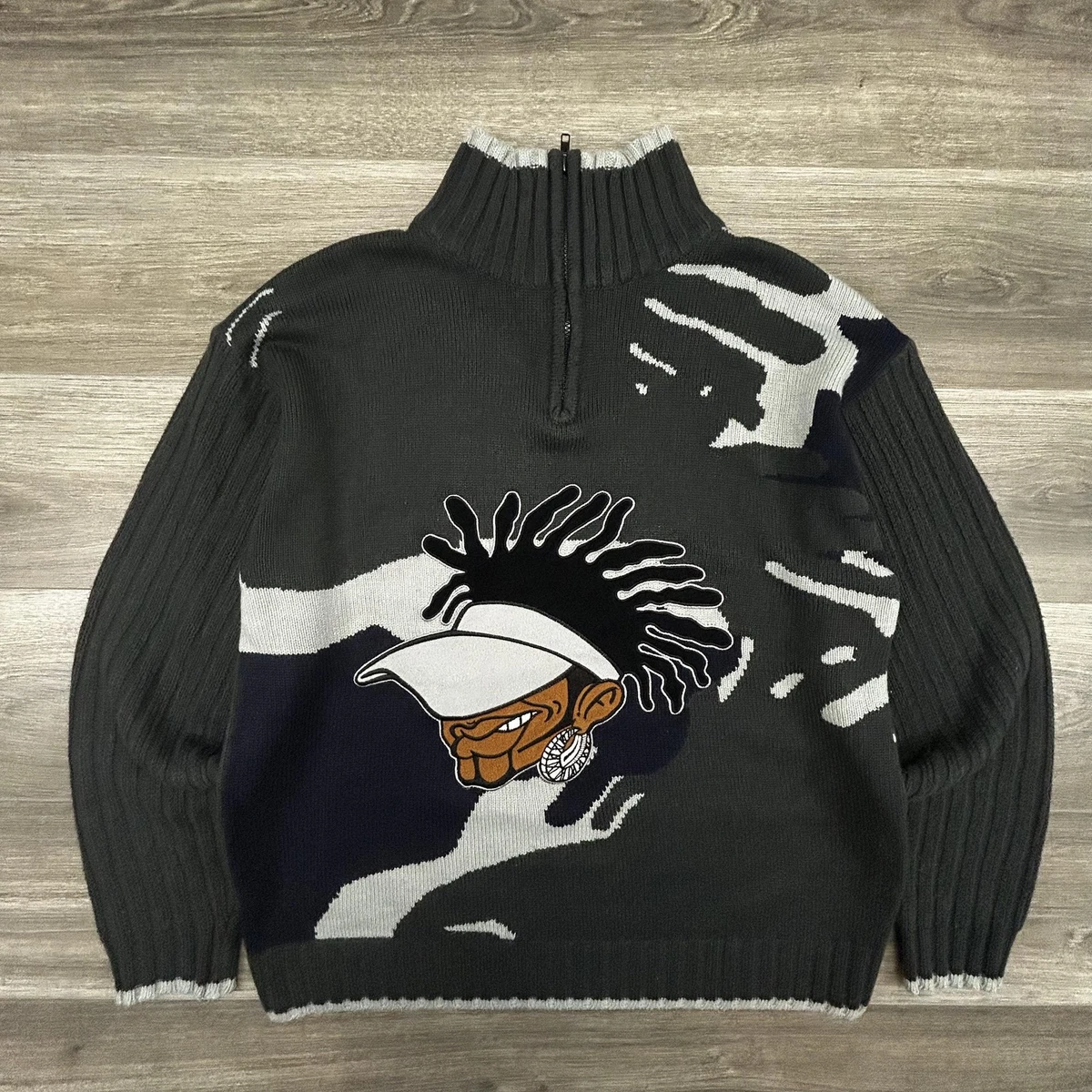 Men's 1/4 Zip Features 90s Theme for sale | eBay