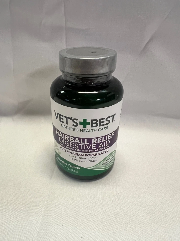 Vet's Best Cat Hairball Relief Digestive Aid 60 Chewable Tablets