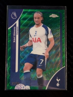 2025-26 Topps Chrome Premier League Xavi Simmons #175 Green Wave Refractor 20/99