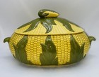 Vintage MCM Hobbyist Ceramic Corn-On-The-Cob Serving Dish Lidded Matching S&P — photo 2