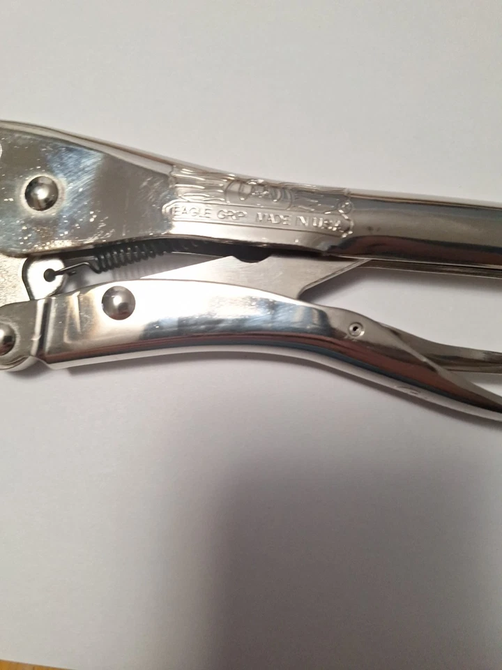 Malco Eagle Grip LP10WC 10” Curved Jaw Locking Pliers Made in USA  - Image 4 of 4
