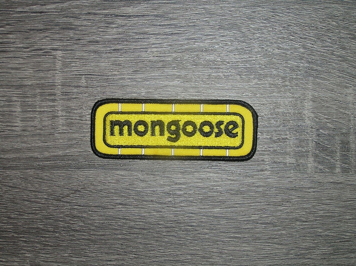 Yellow Embroidered Iron On Patch 3.75" X 1.5"