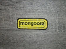 Mongoose Racing BMX Bikes Yellow Embroidered Iron On Patch 3.75" x 1.5"