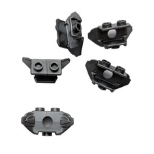 5 NEW LEGO Minifigure Armor Shoulder Pads, Front Stud,Back Studs Flat Silver