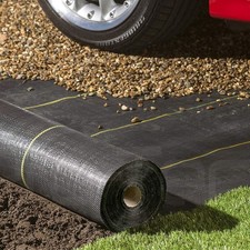 3m x 10m Pro-Tec Gold-Line 125gsm EXTRA Heavy Duty Weed x 10m, Black gold 