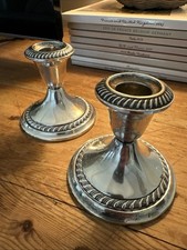 Beautiful Set of 2 Sterling Silver Candlesticks Holders by Gorham 22.6 ounces
