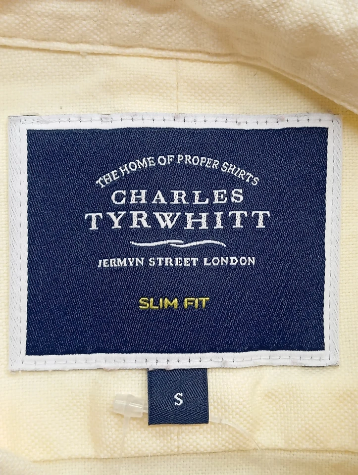 CHARLES TYRWHITT Camicia Business Uomo Gialla Slim Fit (IT 50, EU 46) - Immagine 3 di 4