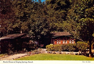 1970 OR Agness Singing Springs Ranch Rustic house Postcard 4x6 C6