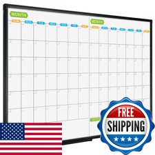 Jiloffice Magnetic Dry Erase Calendar Whiteboard 2 Month White Board Planner 36