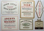 Ireland John Locke Irish Whiskey Vintage Bottle Labels Unused Advertising EIRE