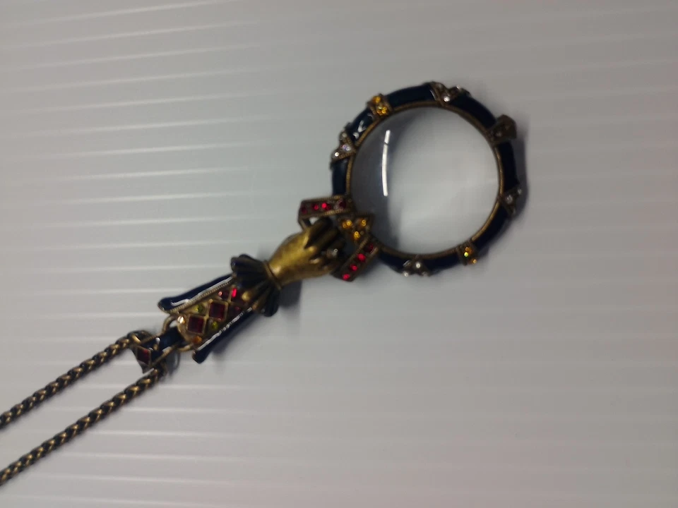 Collar gótico steampunk dulce romance con colgante de lupa para mujer Foto 2 de 4