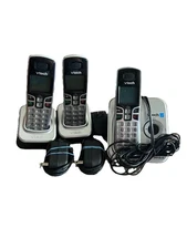 VTech CS6229-5 Trio Handsets Single Line Corded / Cordless Phone UNTESTED