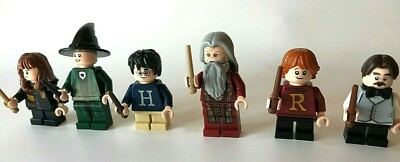 LEGO   Harry Potter : 6 Figuren jeweils mit Zauberstab / Harry / Hermine / Ron 
