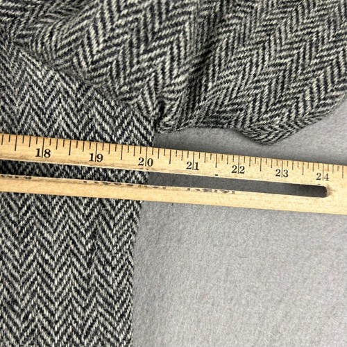 VTG Harris Tweed Blazer Mens 38 Short Gray Wool Hebrides Scotland Herringbone * - Picture 8 of 9