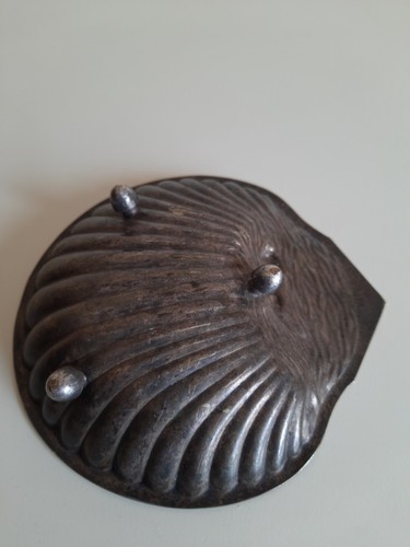 Antike seltene Meisterwerk Kunst versilbert Muschel Schale Alpaka signiert - Bild 9 von 12